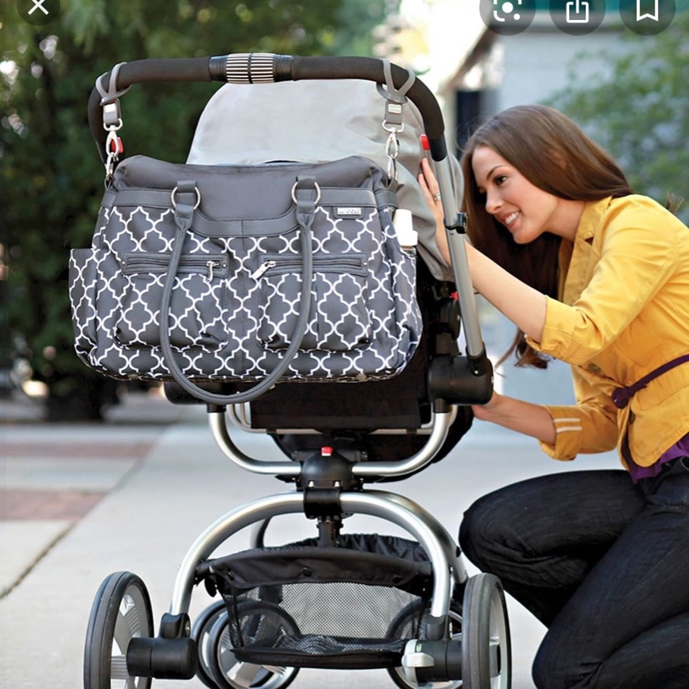 JJ Cole Diaper bag with stroller hooks and pad